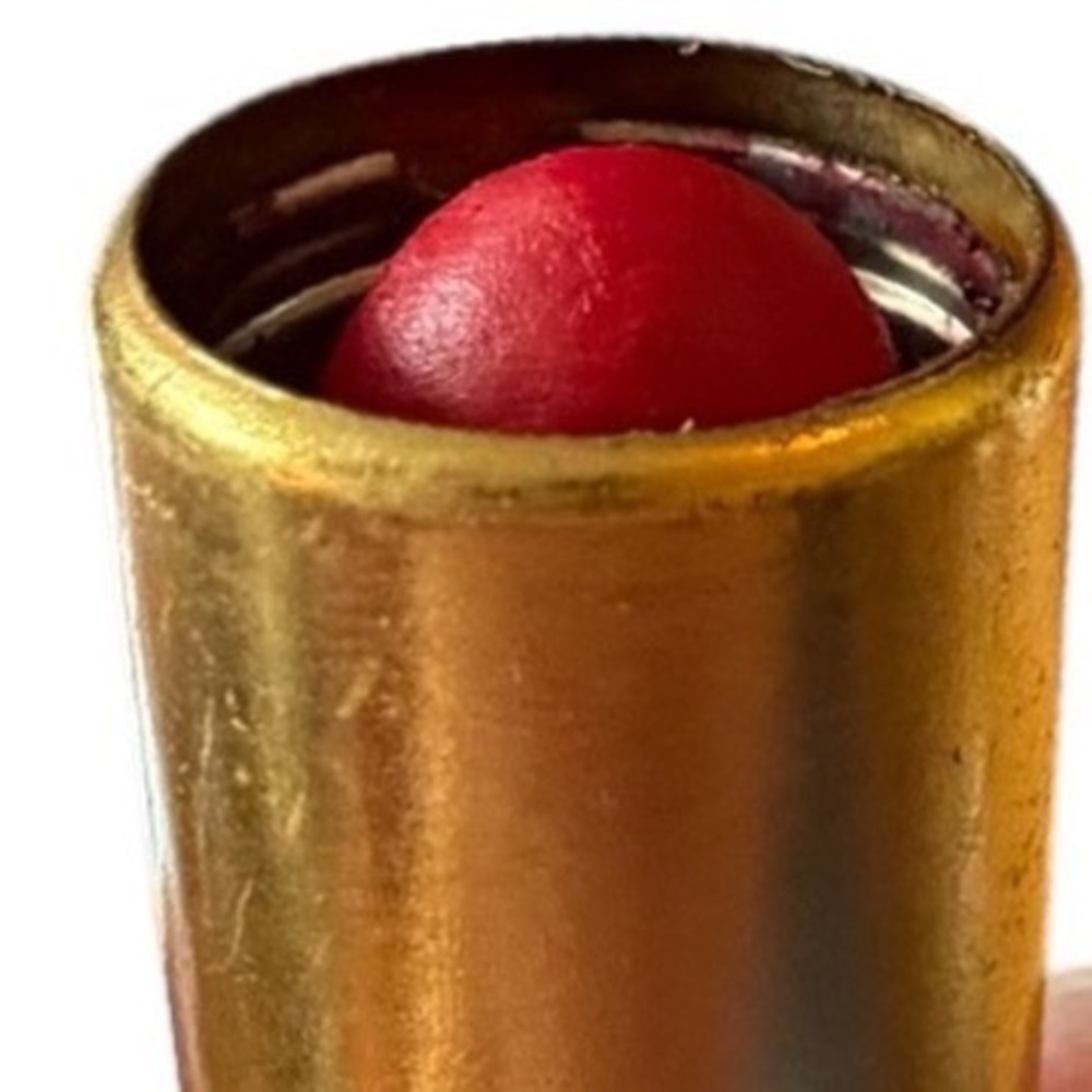 Vtg 40s Avon Magic Red Lipstick Gold Filigree Tube with Pouch and Glass Vial - Picture 3 of 4